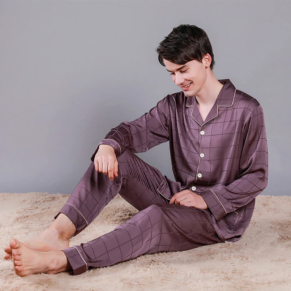 Ensemble Pyjama Satin Homme — vue 6