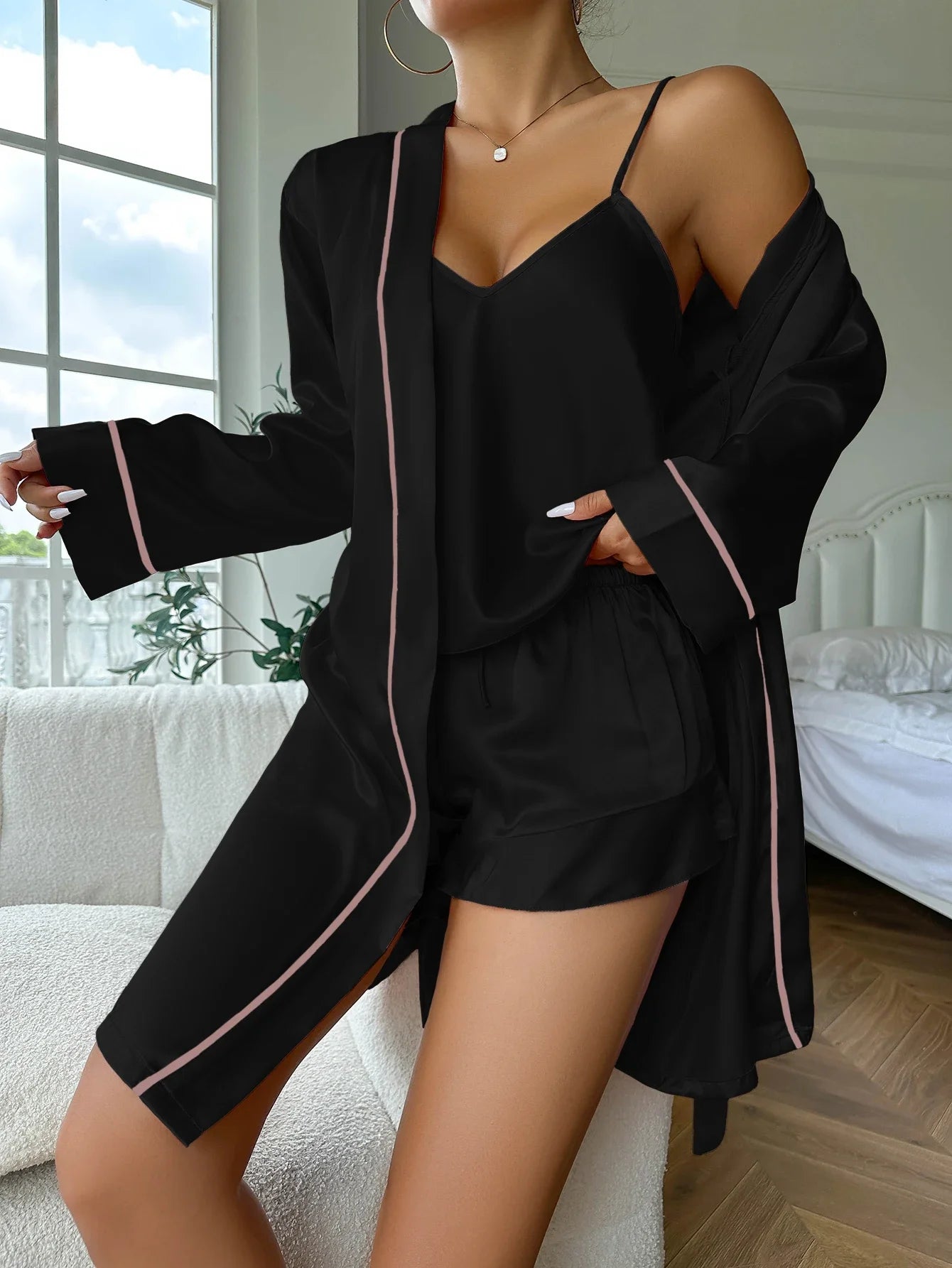 Pyjama Satin 3 Pieces — vue 23