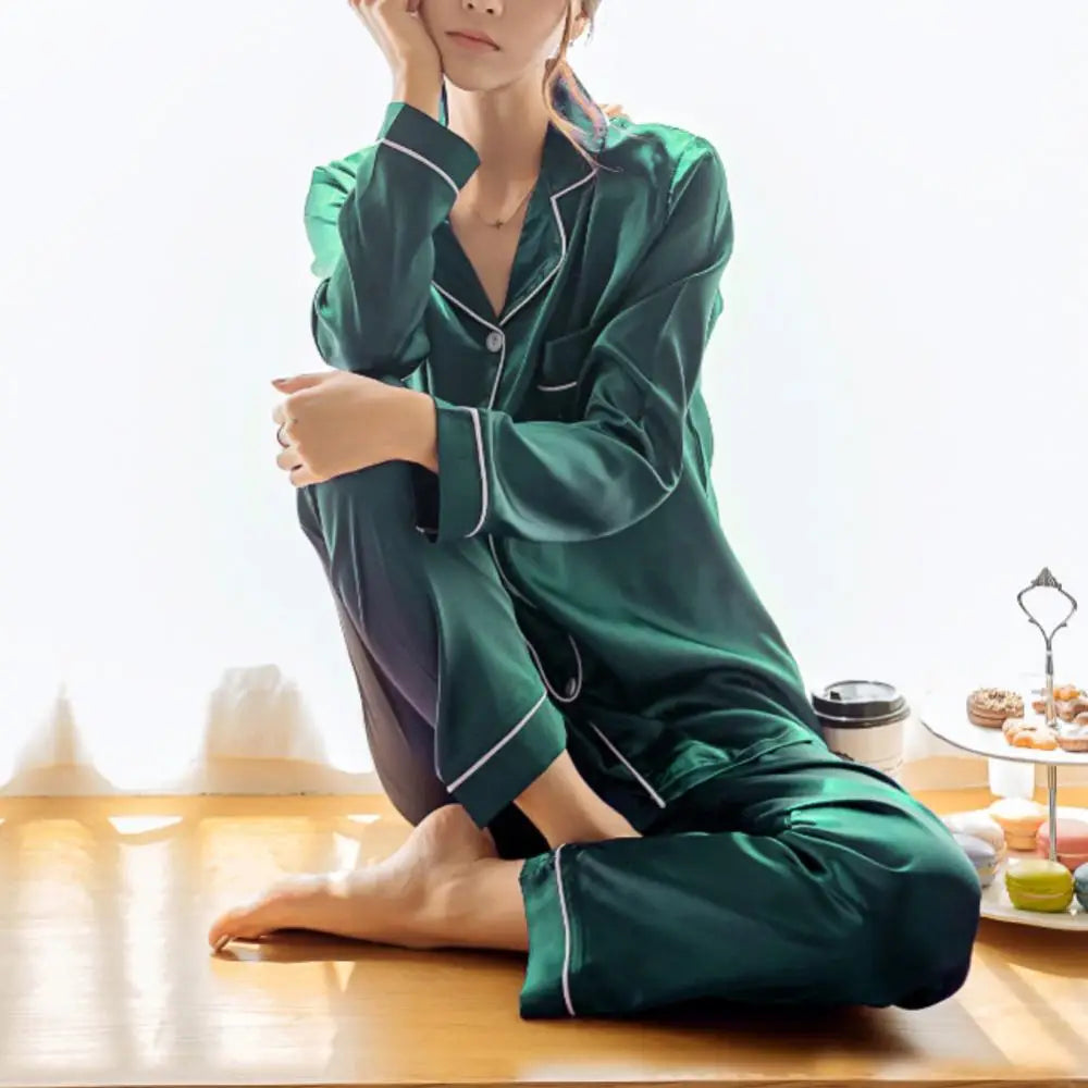 Pyjama Satin De Coton Femme — vue 6