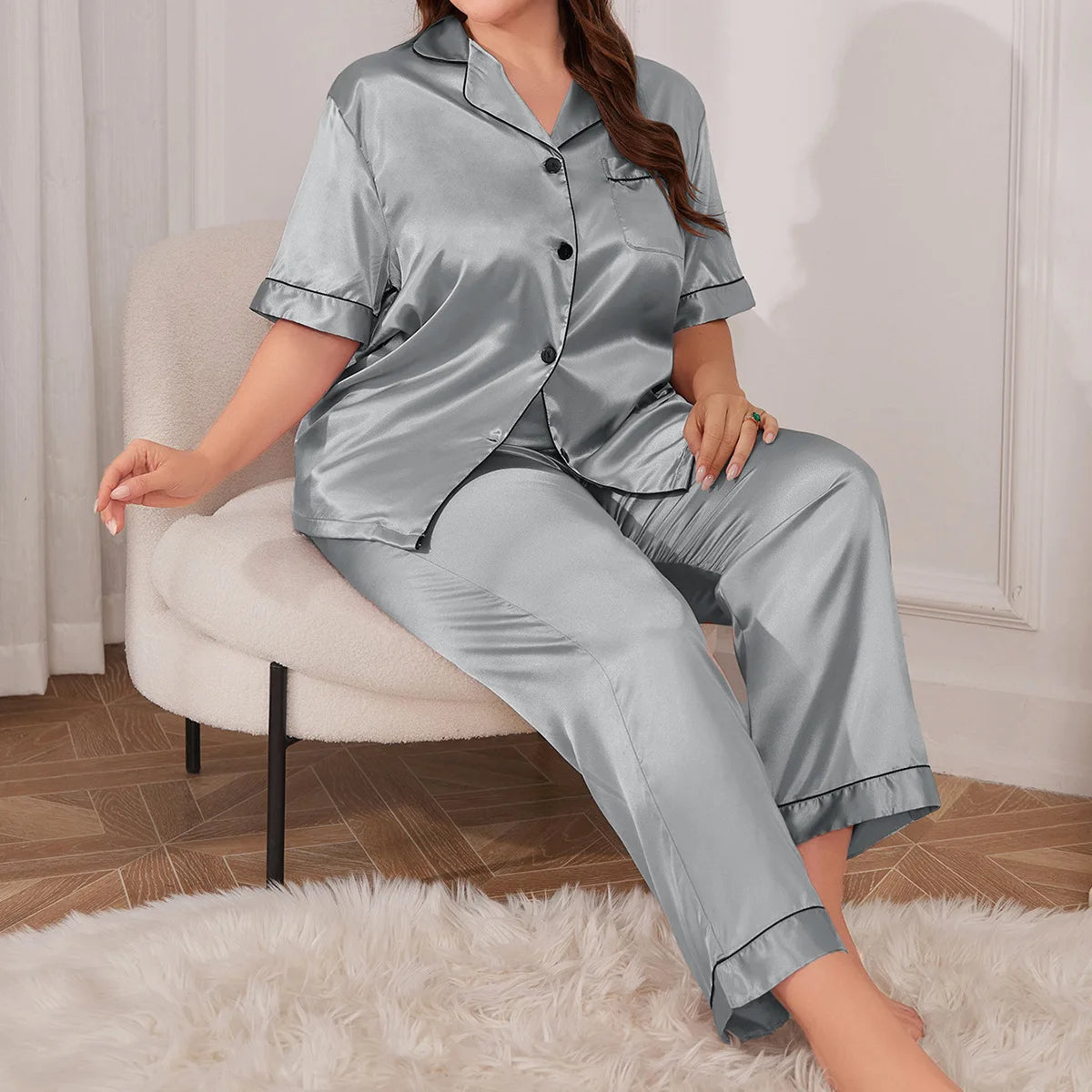 Pyjama Satin Grande Taille — vue 6