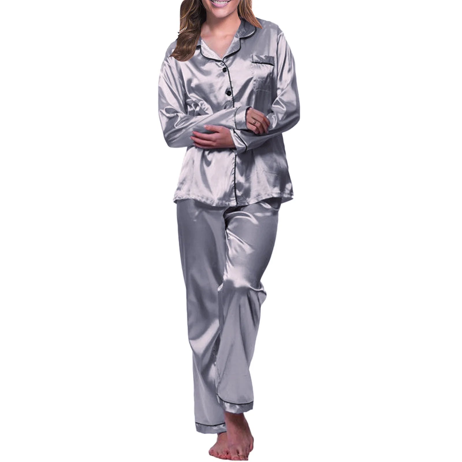 Pyjama En Satin Pour Femme Pas Cher — vue 5