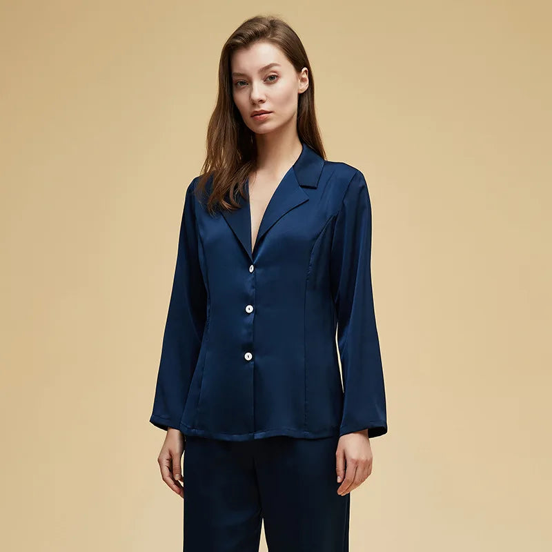 Ensemble Pyjama Long En Satin — vue 9
