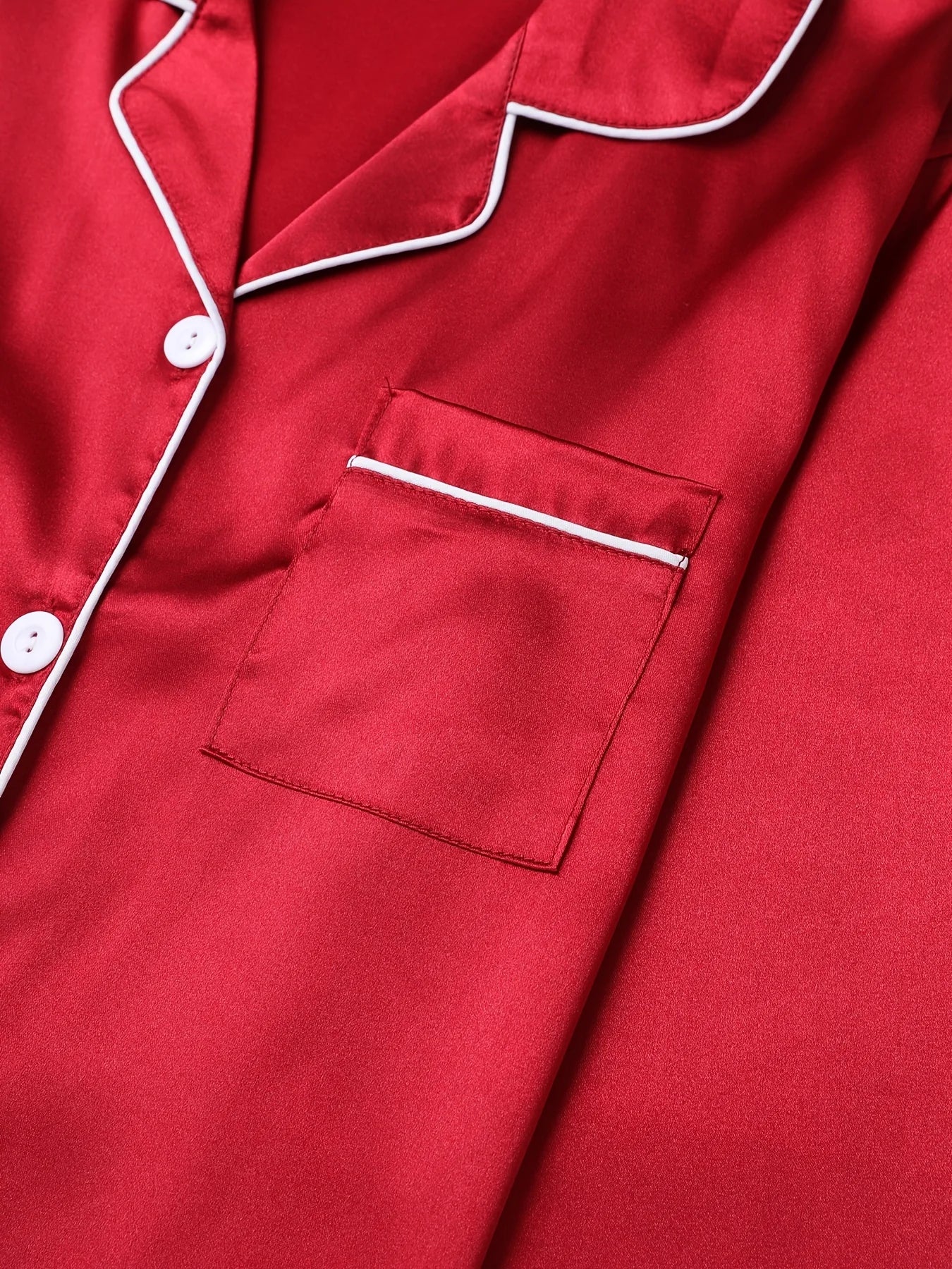 Pyjama Satin Rouge — vue 4
