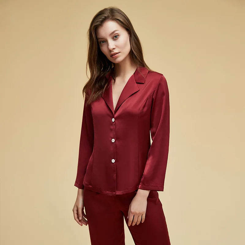 Ensemble Pyjama Long En Satin — vue 10