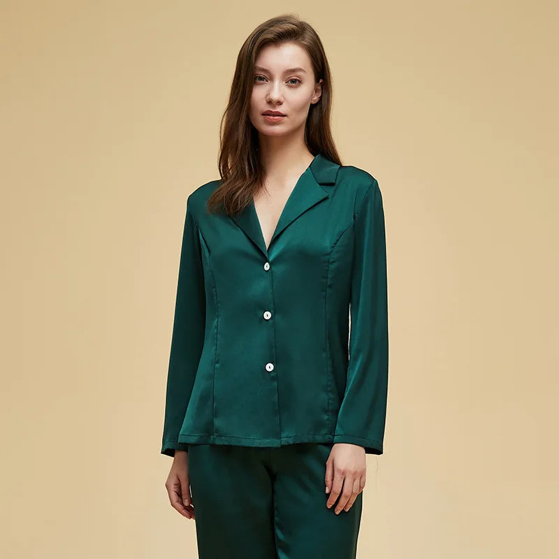 Ensemble Pyjama Long En Satin — vue 7