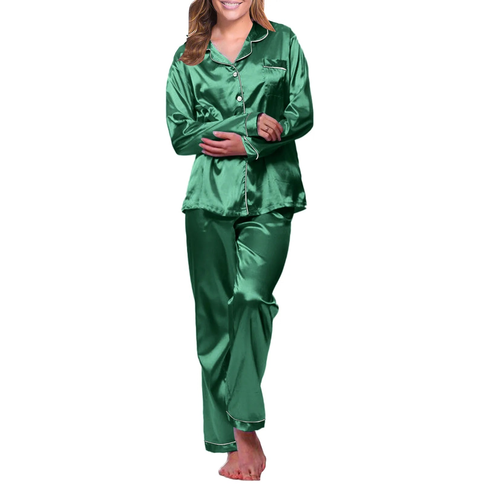 Pyjama En Satin Pour Femme Pas Cher — vue 4