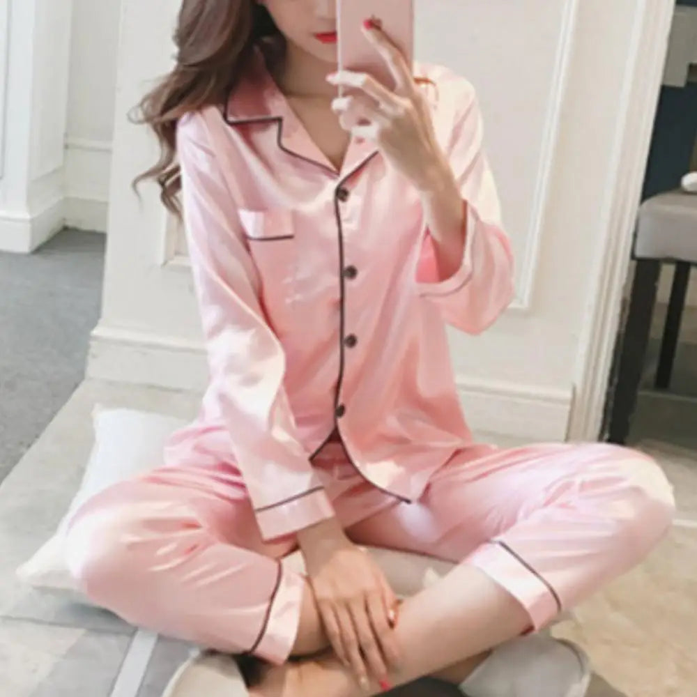 Pyjama Satin De Coton Femme — vue 7