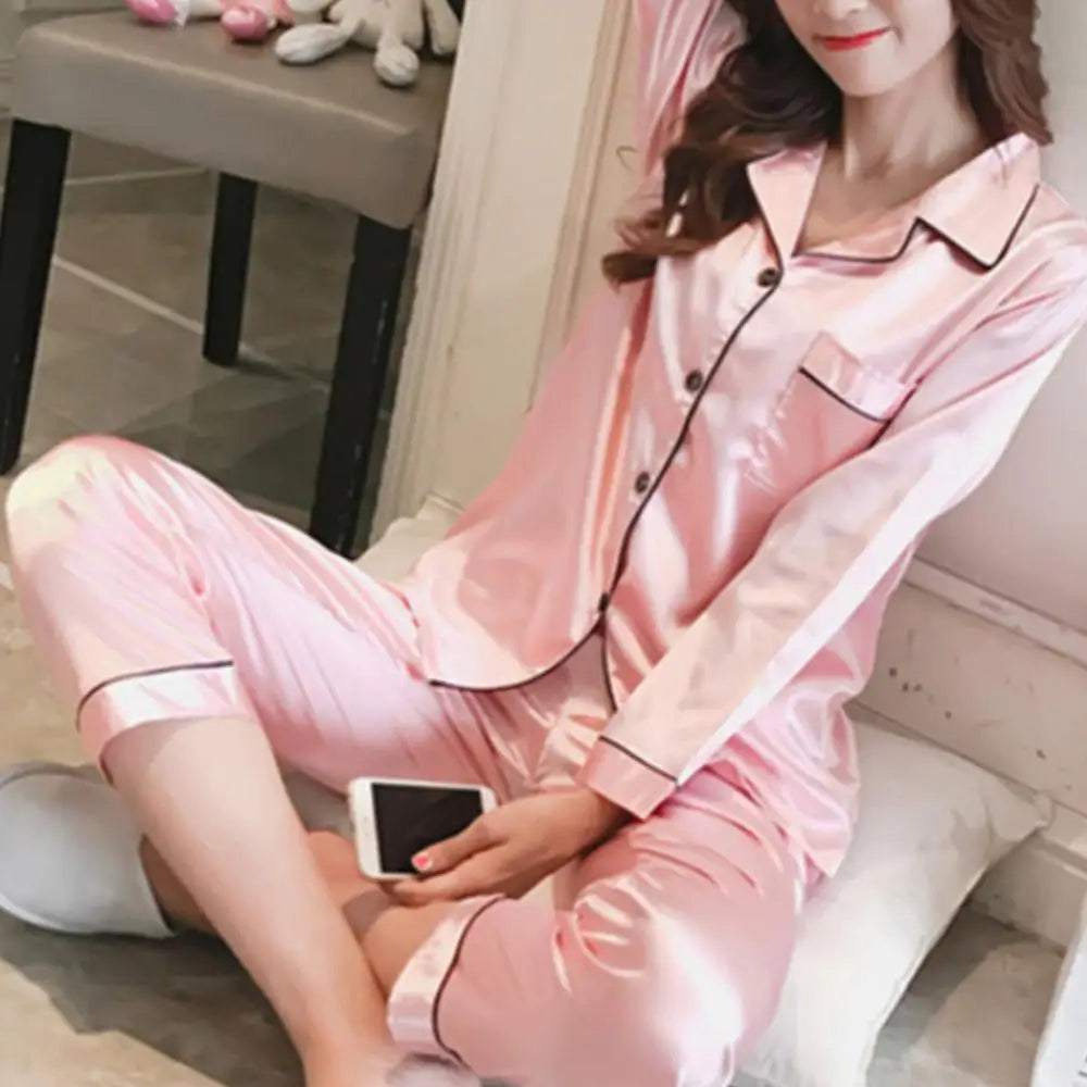 Pyjama Satin De Coton Femme — vue 2