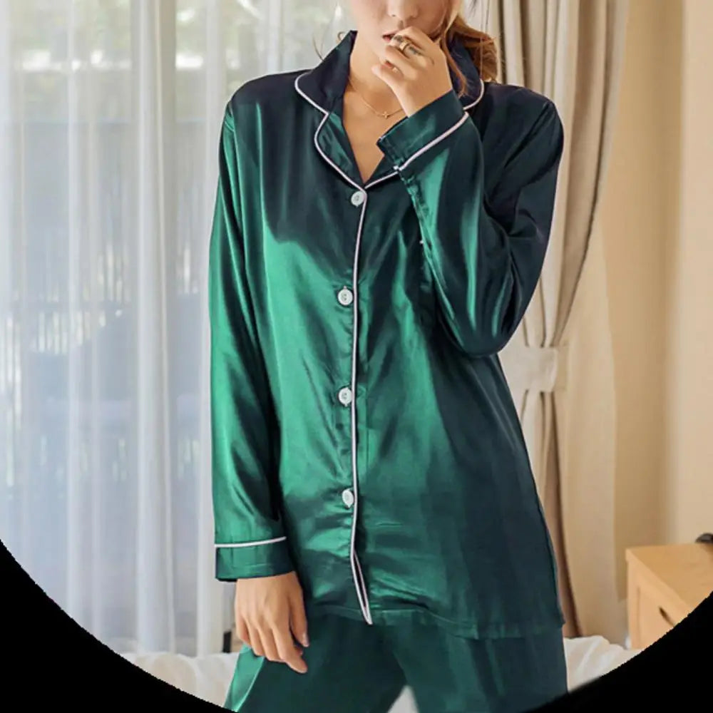 Pyjama Satin De Coton Femme — vue 4