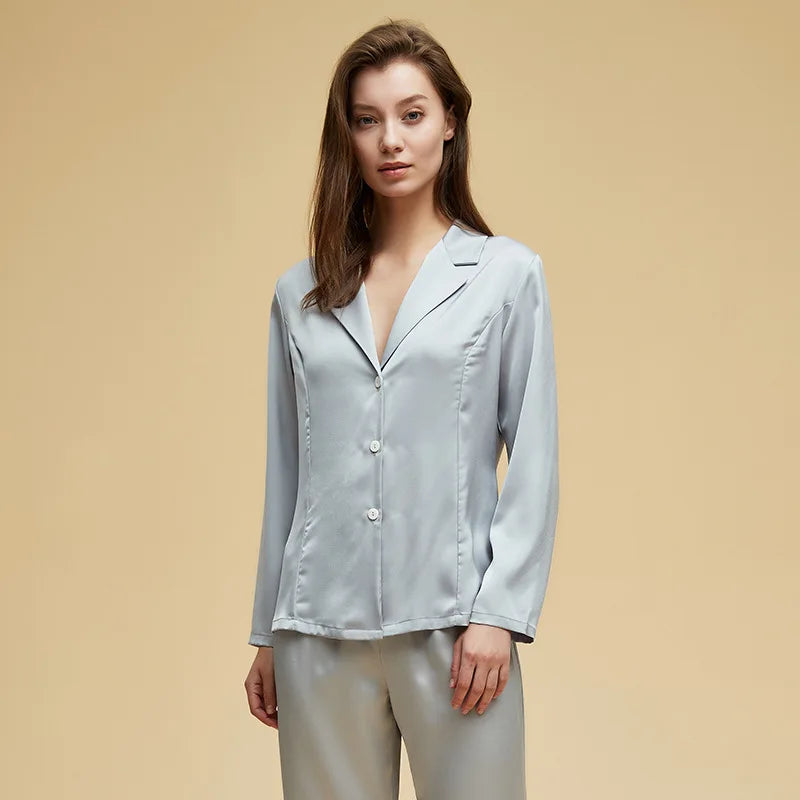 Ensemble Pyjama Long En Satin — vue 8