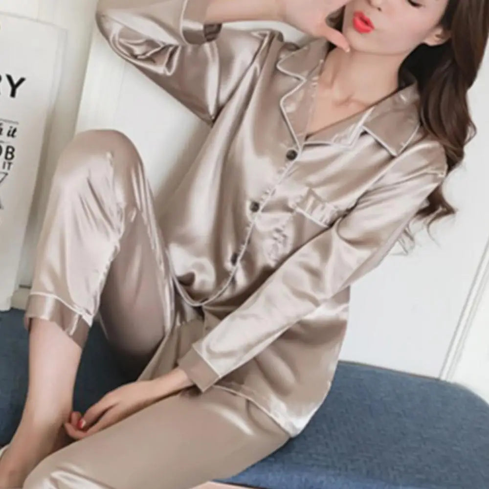 Pyjama Satin De Coton Femme — vue 5
