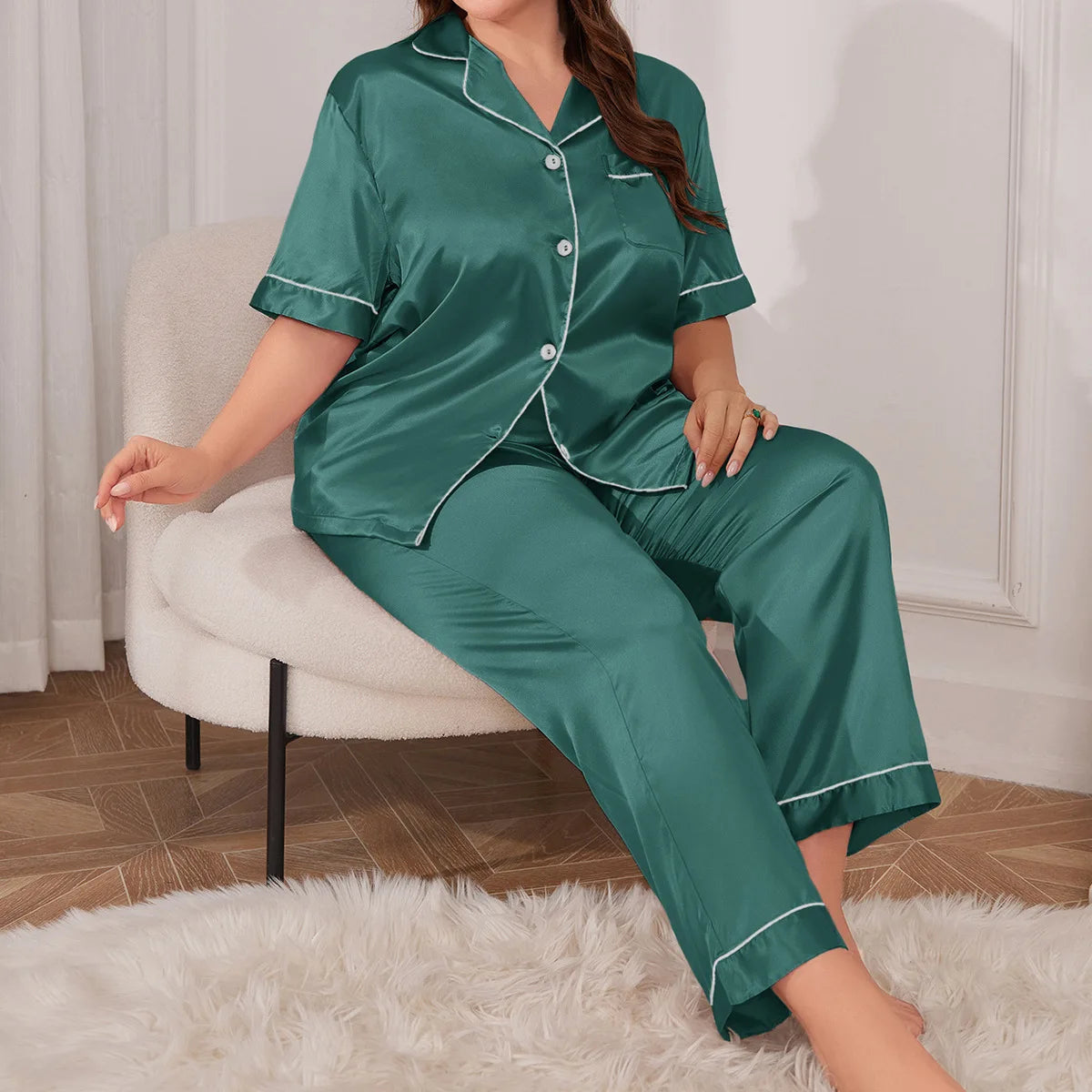 Pyjama Satin Grande Taille — vue 5