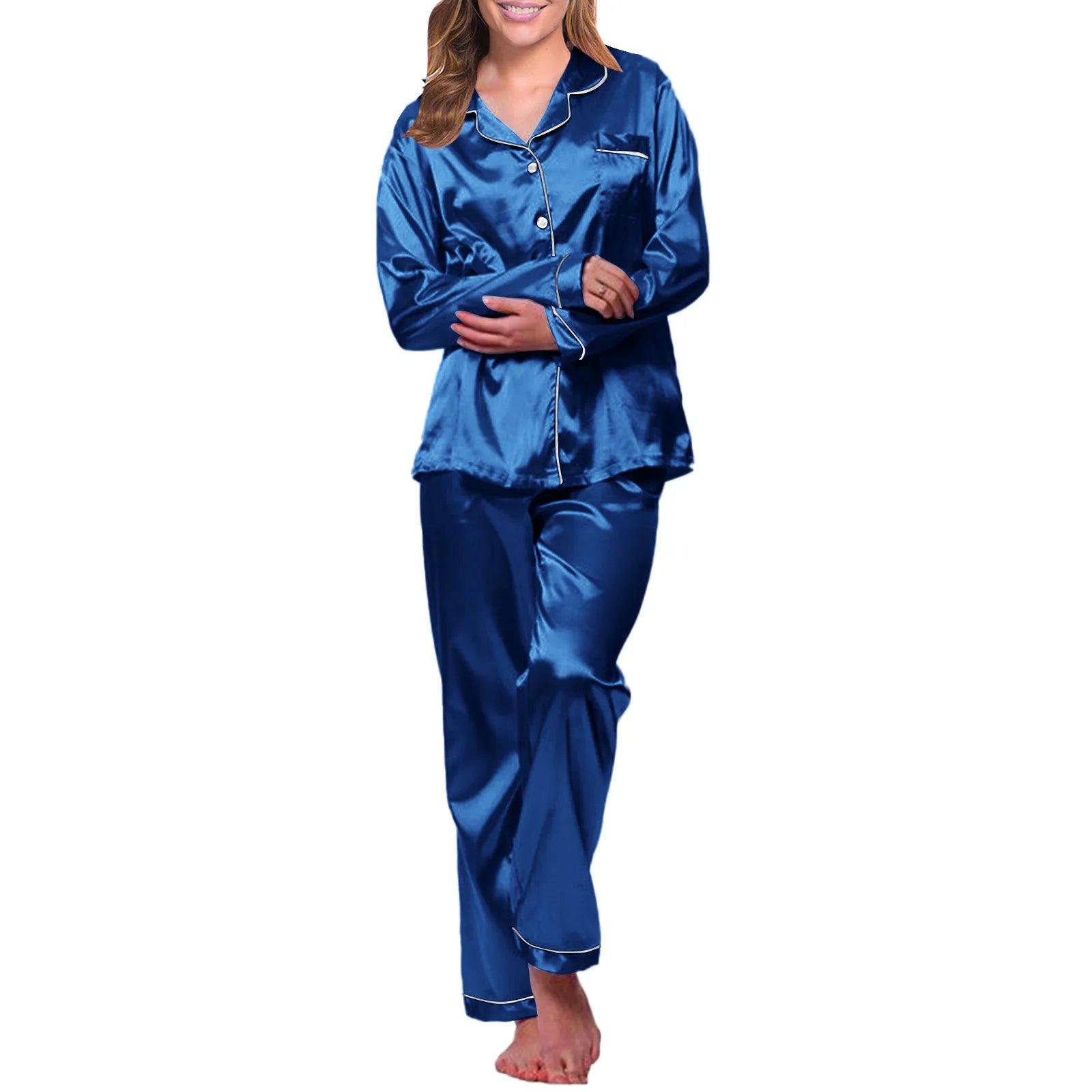 Pyjama En Satin Pour Femme Pas Cher — vue 11