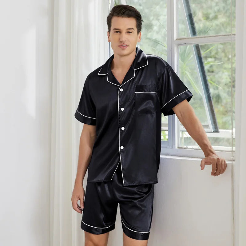Pyjama Homme En Satin — vue 9