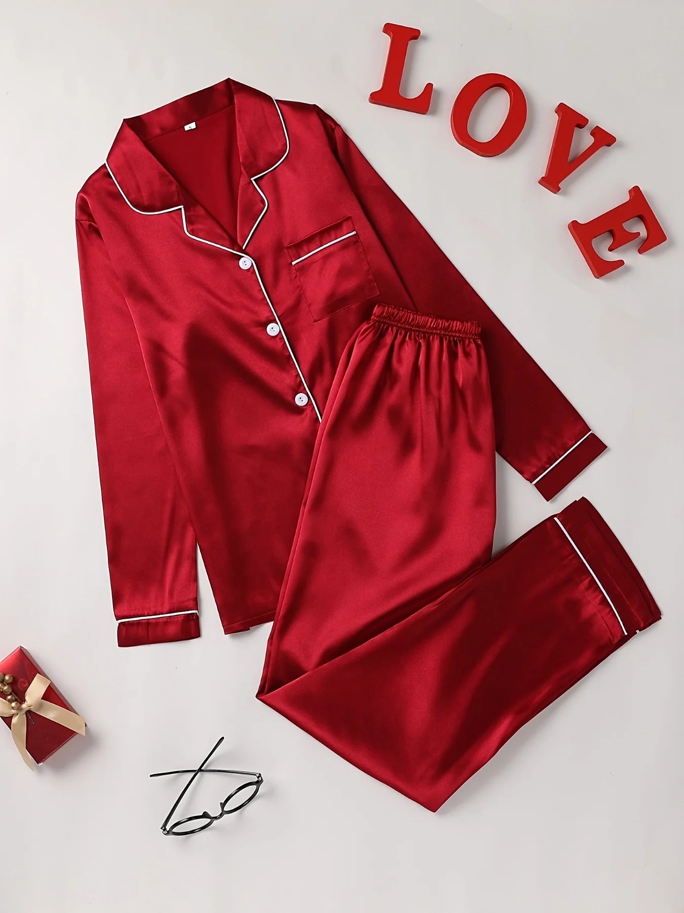 Pyjama Satin Rouge