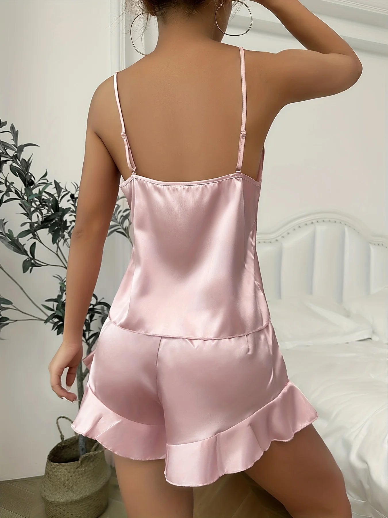 Pyjama 3 Pieces Satin Femme — vue 5