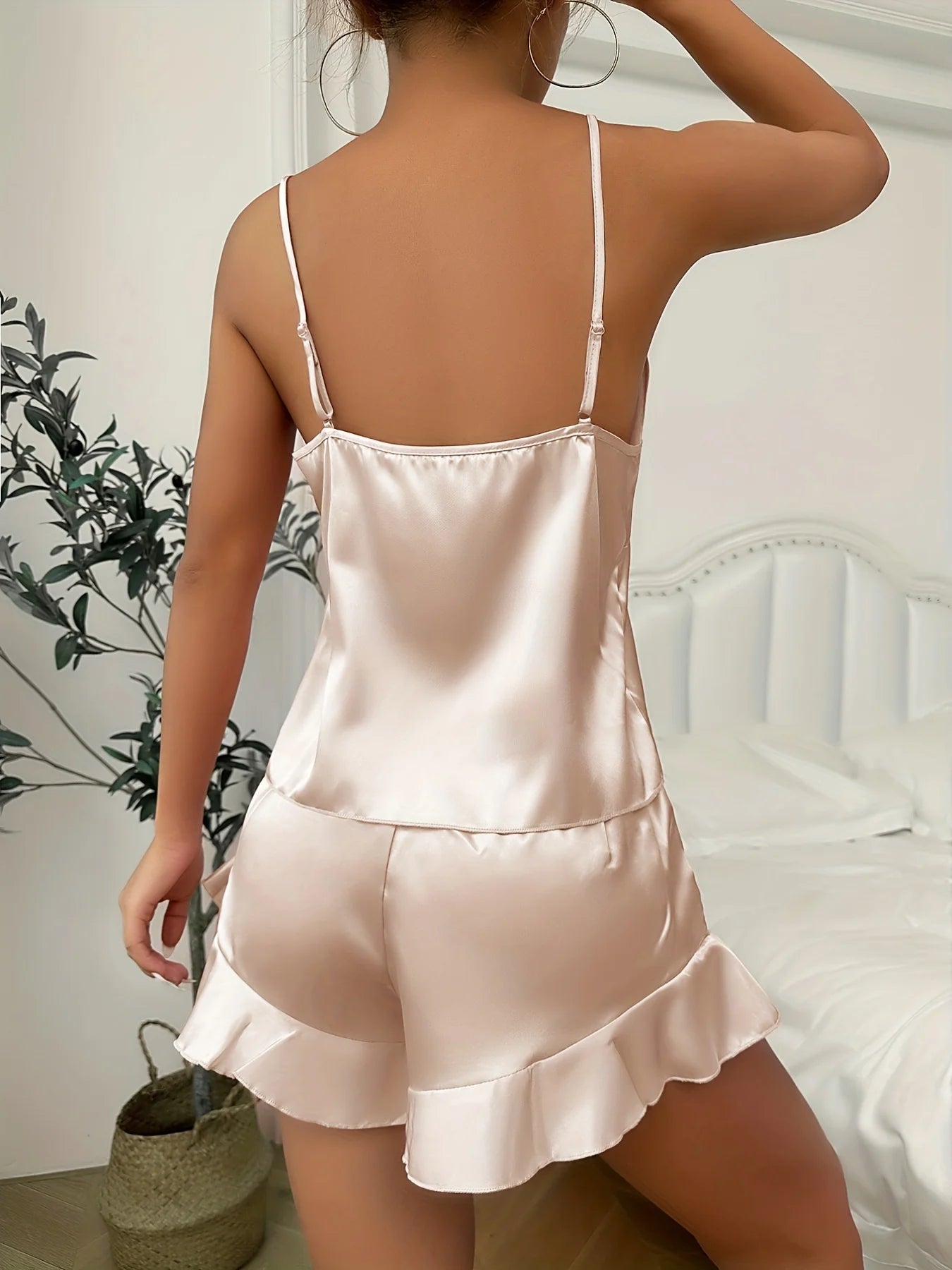 Pyjama 3 Pieces Satin Femme — vue 23