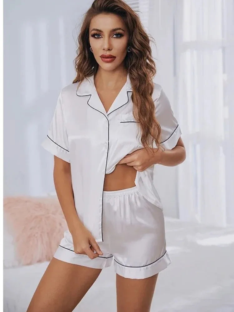 Pyjama Satin Femme Pas Cher — vue 4