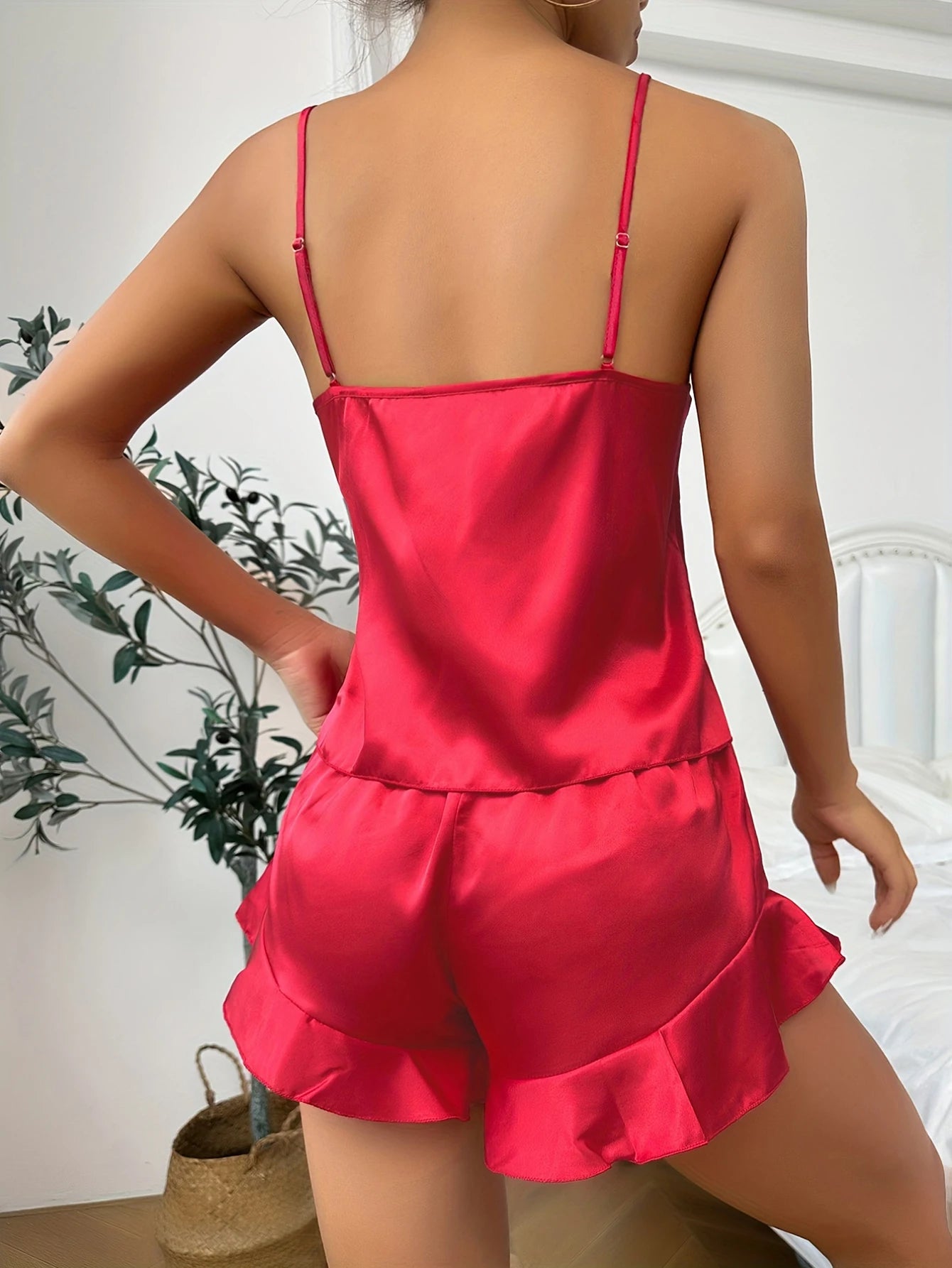 Pyjama 3 Pieces Satin Femme — vue 13