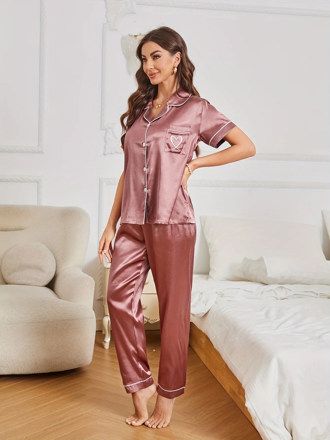 Ensemble Pyjama Satin — vue 11